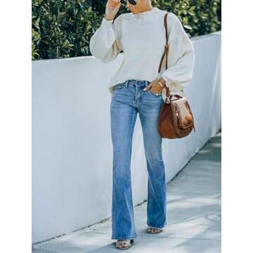KUNMI High Waisted Bootcut Jeans for Effortless Style