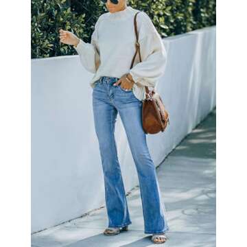 KUNMI High Waisted Bootcut Jeans for Effortless Style