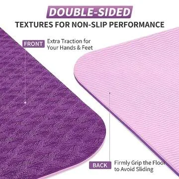 Ultimate Comfort CAMBIVO Yoga Mat for All Ages