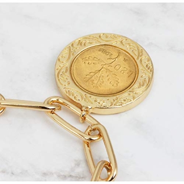 Elegant Italian 20 Lira Coin Bracelet for Women