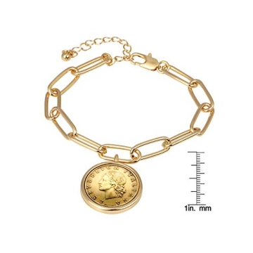 Elegant Italian 20 Lira Coin Bracelet for Women