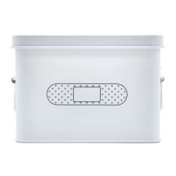 AQ Metal Tin Caddy for First Aid, Crafts & More