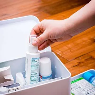 AQ Metal Tin Caddy for First Aid, Crafts & More