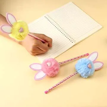 NESTRE 3 Pcs Easter Bunny Pen - Fun Bunny Play Pen Fluffy Pen For Girls Women Office Party School Supplies