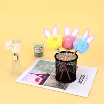 NESTRE 3 Pcs Easter Bunny Pen - Fun Bunny Play Pen Fluffy Pen For Girls Women Office Party School Supplies