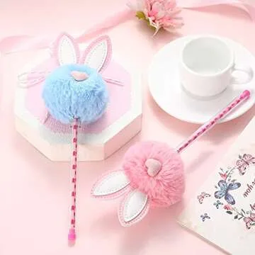 NESTRE 3 Pcs Easter Bunny Pen - Fun Bunny Play Pen Fluffy Pen For Girls Women Office Party School Supplies