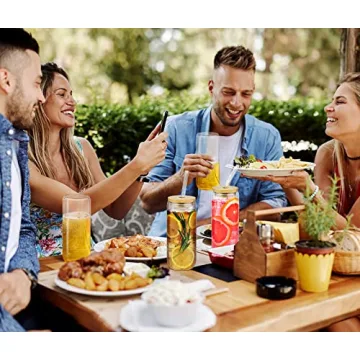 20 Oz Can Shaped Glass Set with Bamboo Lid & Straw