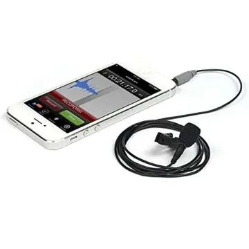 Rode SmartLav+ Omnidirectional Lavalier Microphone for iPhone and Smartphones, Black, 5x2x3