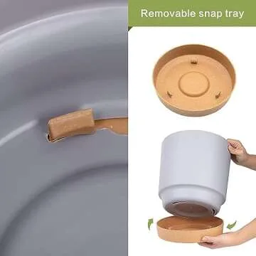 QCQHDU 8 inch Plant Pot, 2 Pack Planters for Indoor Plants with Drainage Holes & Saucer, Outdoor Flower Pots Home Garden Modern Decor