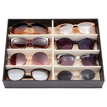 Stylish Juvale 8 Slot Sunglasses Organizer for Eyewear Storage