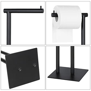 Sunexinlo Freestanding Toilet Paper Holder for Modern Bathrooms