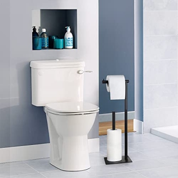 Sunexinlo Freestanding Toilet Paper Holder for Modern Bathrooms