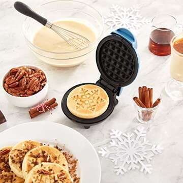Dash Snowflake Waffle Maker BLUE
