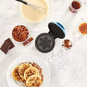 Dash Snowflake Mini Waffle Maker - Fun and Easy Treats