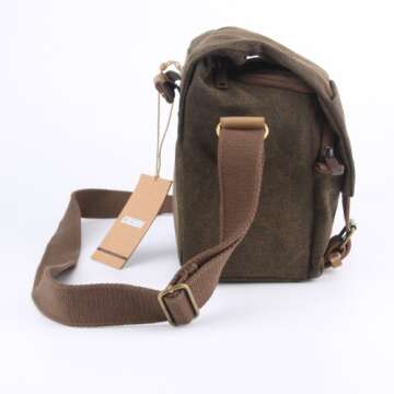CADEN Waterproof Partition Padded Single Shoulder Video Camera Gadget Bag for Sony Nikon Canon PENTAX SLR - Dark Brown