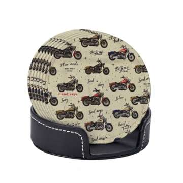 Motorcycles Drinks Coasters Set of 6 | Quality & Style