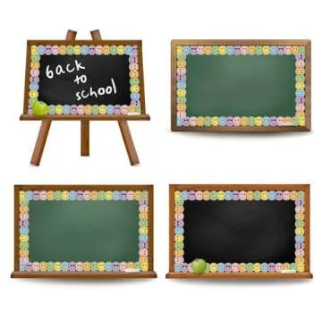 Whaline 32.8Ft Preppy Happy Face Bulletin Board Border Sunglasses Heart Smile Face Die Cut Trim Border Roll for Classroom Chalkboard School