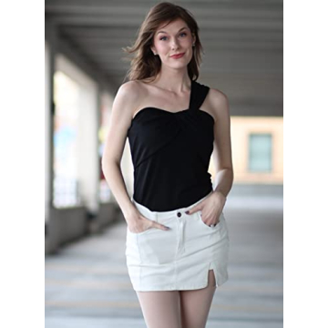 Stylish Luvamia Jean Skirt with Built-In Shorts