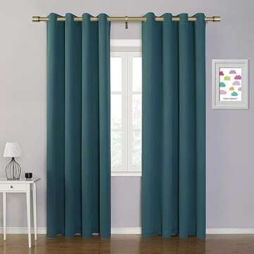 Antique Bronze Curtain Rods for Window 28-121", Splicing Curtain Rods Drapery Rods, Adjustable 1-Inch Thicken Window Treatment Curtain Rods, Telescoping Decorative Curtain Rods with Cap Finials