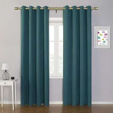 Antique Bronze Curtain Rods for Window 28-121", Splicing Curtain Rods Drapery Rods, Adjustable 1-Inch Thicken Window Treatment Curtain Rods, Telescoping Decorative Curtain Rods with Cap Finials