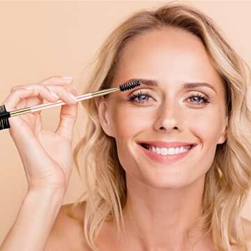 3 Pcs Eyebrow Brush Eyelash Comb Eyelash Shaper and Eyebrow Brush Dual Comb Double Head Makeup Grooming Tool for Women Cosmetic Travel(Pink)