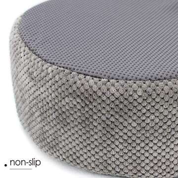 Winsterch Washable Cat Bed - Round, Soft, Cozy & Warming for Indoor Cats. Small Cat Pet Bed with Removable Cushion & Anti-Slip Bottom (Gray, 12.59 x 12.59 x 5.91 in)