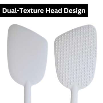 EOT Wellness Bendable Long Handled Silicone Back & Scalp Scrubber & Lotion Applicator for Back Bundle (Purple & Gray)