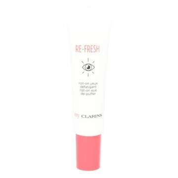 Clarins RE-FRESH Roll-On Eye De-Puffer | Targets Dark Circles and Puffiness | Visibly Brightens | Hydrates and Refreshes | Skin Looks Smoother After First Application* | Vegan, Paraben-No |0.5 Oz