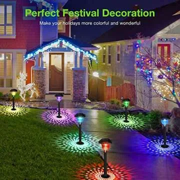 KELME 6 Pack Solar Pathway Lights, Bright Solar Garden Lights with 7 Color Changing & Warm White Mode, IP65 Waterproof Solar Powered Outdoor Lights for Walkway Yard Backyard Landscape Decorations