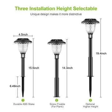 KELME 6 Pack Solar Pathway Lights, Bright Solar Garden Lights with 7 Color Changing & Warm White Mode, IP65 Waterproof Solar Powered Outdoor Lights for Walkway Yard Backyard Landscape Decorations
