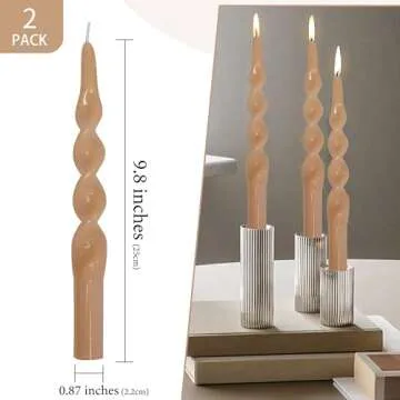 Elegant Brown Spiral Candles for Every Occasion
