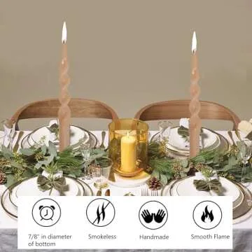 Elegant Brown Spiral Candles for Every Occasion