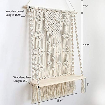 Stylish Macrame Wall Hanging Shelf for Home Decor