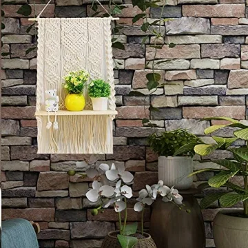 Stylish Macrame Wall Hanging Shelf for Home Decor