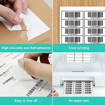 1" X 2-5/8" Address Labels 30 Per Sheet Sticker Paper for Laser and Inkjet Printers, 8.5"×11" White- 3000 Labels