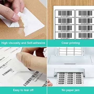 1" X 2-5/8" Address Labels 30 Per Sheet Sticker Paper for Laser and Inkjet Printers, 8.5"×11" White- 3000 Labels
