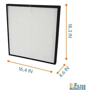 Filter-Monster – Odor Reduction Air Filter Replacement Kit - Replacement Compatible with Rabbit Air MinusA2 Air Purifier