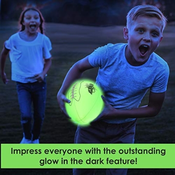 ALKOMI Glow in the Dark Football, Light Up Football for Kids and Adults