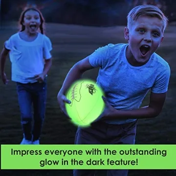 ALKOMI Glow in the Dark Football, Light Up Football for Kids and Adults