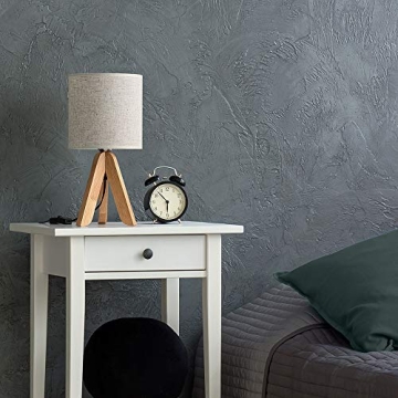HAITRAL Elegant Small Bedside Table Lamp with Fabric Shade