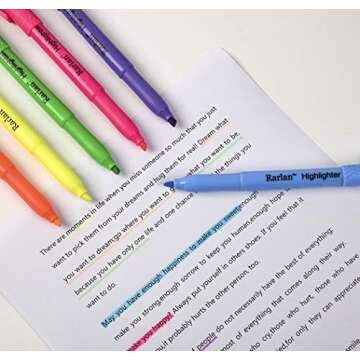 Rarlan Highlighters, 96 Count Bulk Pack of Chisel Tips