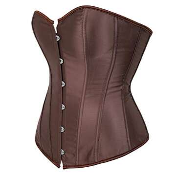 frawirshau Corset Top Brown Corset Tops for Women Plus Size Corsets Renaissance Corset Steampunk Cor...