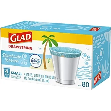 Glad Odorshield 4 Gallon Trash Bags with Febreze