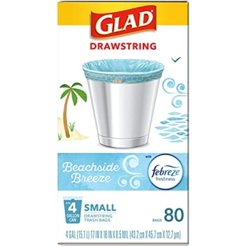 Glad Odorshield 4 Gallon Trash Bags with Febreze