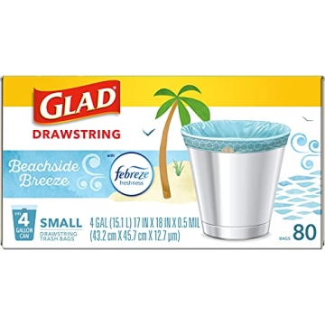 Glad Odorshield 4 Gallon Trash Bags with Febreze