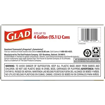 Glad Odorshield 4 Gallon Trash Bags with Febreze