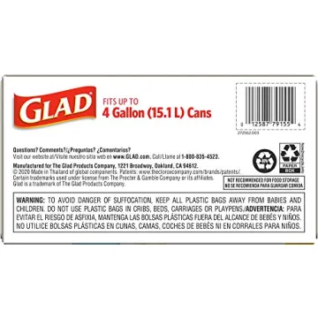 Glad Odorshield 4 Gallon Trash Bags with Febreze
