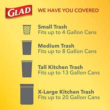 Glad Odorshield 4 Gallon Trash Bags with Febreze