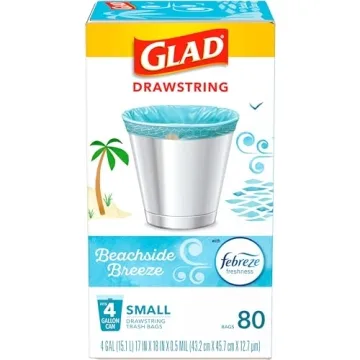 Glad Odorshield 4 Gallon Trash Bags with Febreze