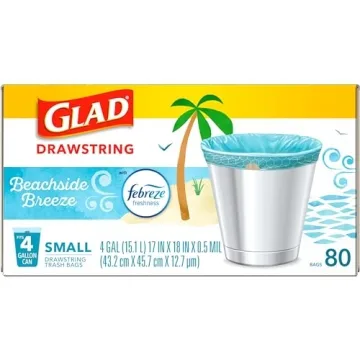 Glad Odorshield 4 Gallon Trash Bags with Febreze
